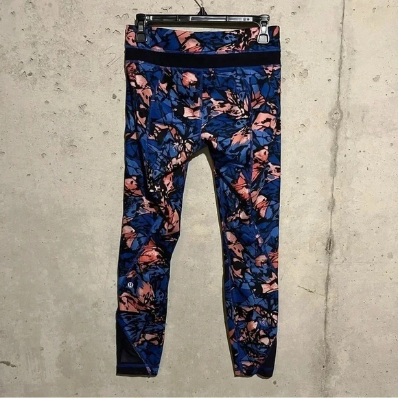 Lululemon Inspire Tight II Paint Storm Harbor Blue Multicolor Size 6 - Picture 4 of 13